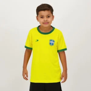 Brazil Home-বাচ্চাদের জার্সি  2026 – Premium Edition